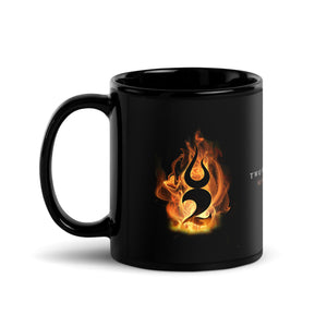 TSFH Icon in Flames Black Glossy Mug